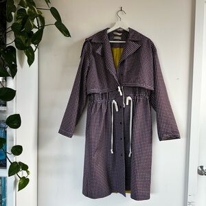 by.theway Polka Dot Patterned Trench Coat
